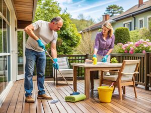 Terrassenreinigung Wie halten Sie Ihren Außenbereich sauber